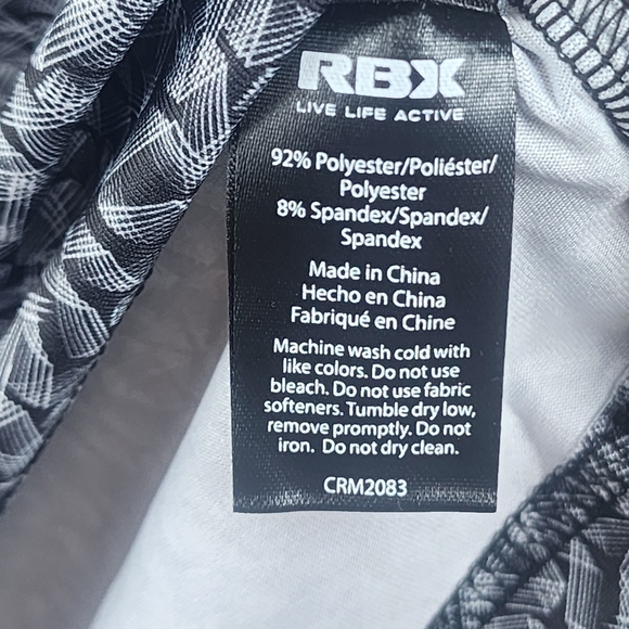 RBX Stay On Course Black/Gray Geometric Polo Men's Medium - Picture 7 of 10